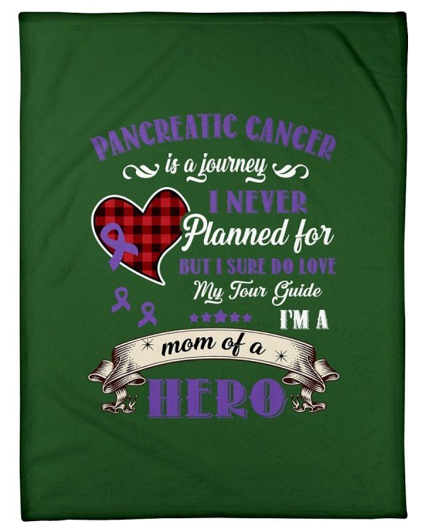 Pancreatic Cancer Is A Journey I Never Planned Fleece Blanket - Image 2