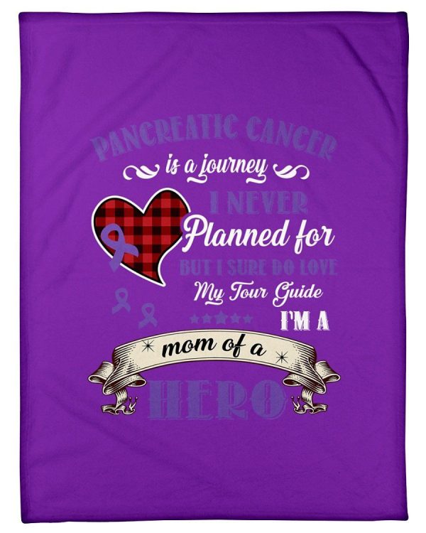 Pancreatic Cancer Is A Journey I Never Planned Fleece Blanket - Image 3