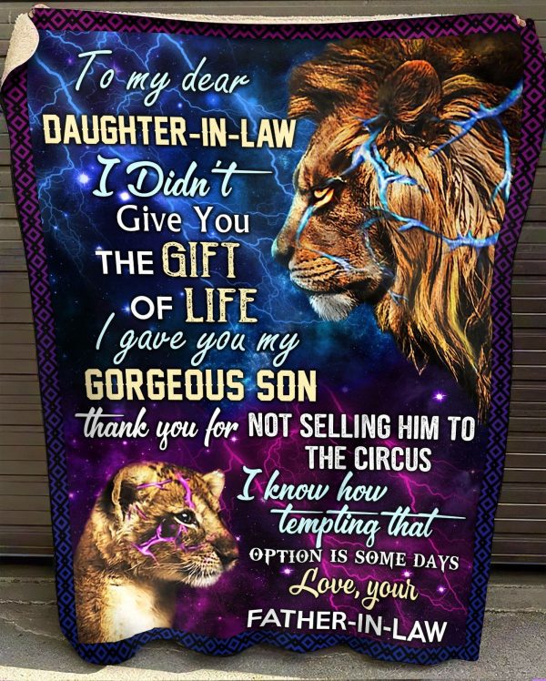 Fleece Blanket Gift For Daughter In Law The Gift Of You Lion - Image 2