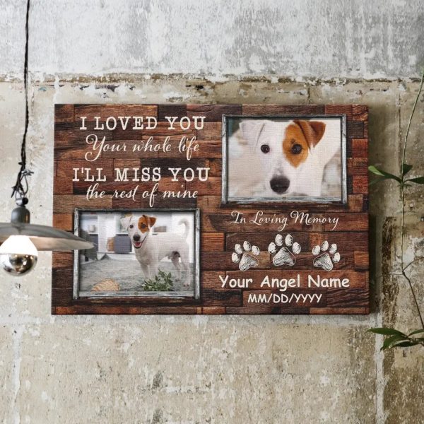 Personalized Photo Canvas Prints, Dog Loss Gifts, Pet Memorial Gifts, Dog Sympathy, I Loved You Dem Canvas - Image 2