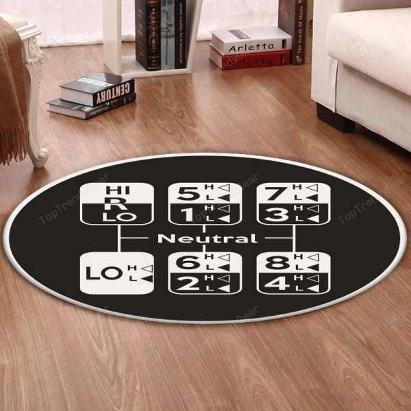 Truckdriver Living Room Round Mat Circle Rug Truck Driver - Image 3