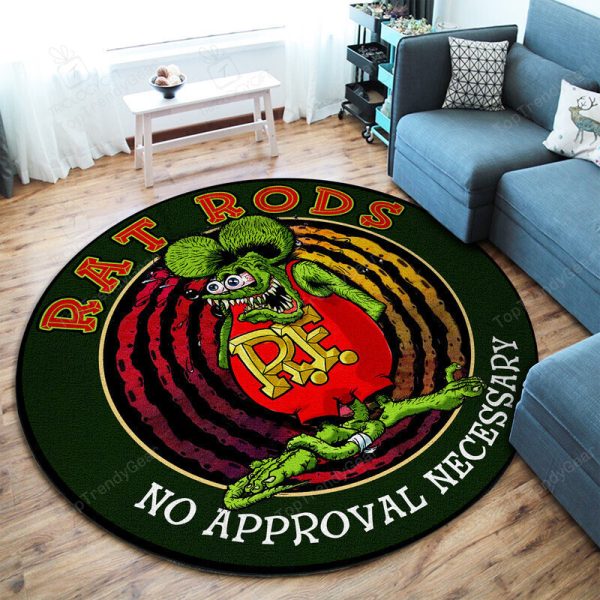 Rat Rod No Approval Necessary Round Mat Round Floor Mat Room Rugs Carpet Outdoor Rug Washable Rugs - Image 2