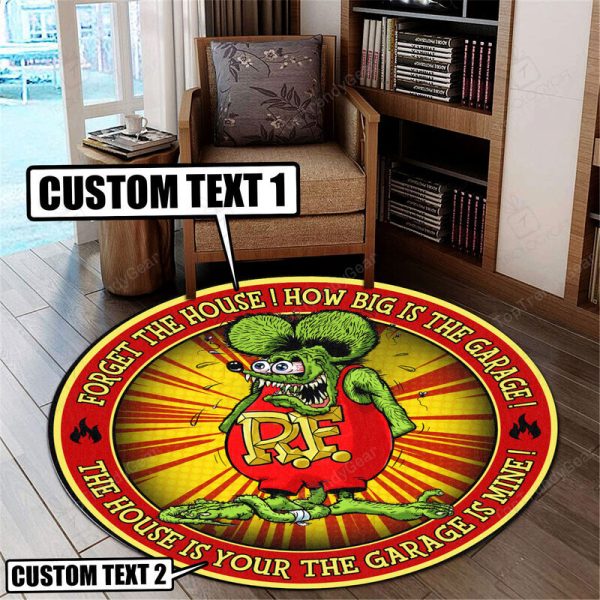 Personalized Hot Rod Round Mat Round Floor Mat Room Rugs Carpet Outdoor Rug Washable Rugs - Image 2