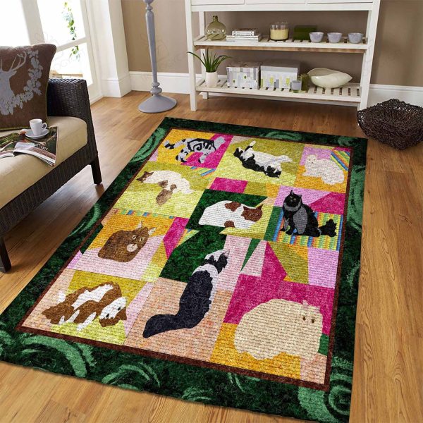 Cat Area Rugs For Living Room Rectangle Rug Bedroom Rugs Carpet Flooring Gift RS136311|Rosabella Print