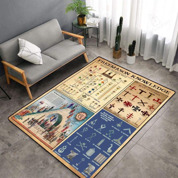 Freemason Knowledge Rectangle Rug Decor Area Rugs For Living Room Bedroom Kitchen Rugs Home Carpet Flooring Rs014057 Print