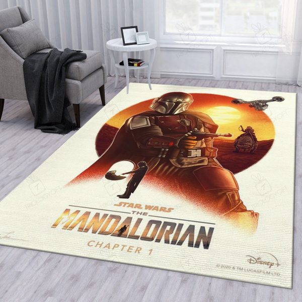 Mandalorian Baby Yoda Ver22 Rectangle Area Rugs Carpet For Living Room, Bedroom, Kitchen Rugs, Non-Slip Carpet Rp121711 Print